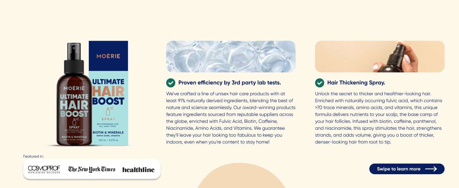 Moérie Ultimate Hair Boost Thickening Spray