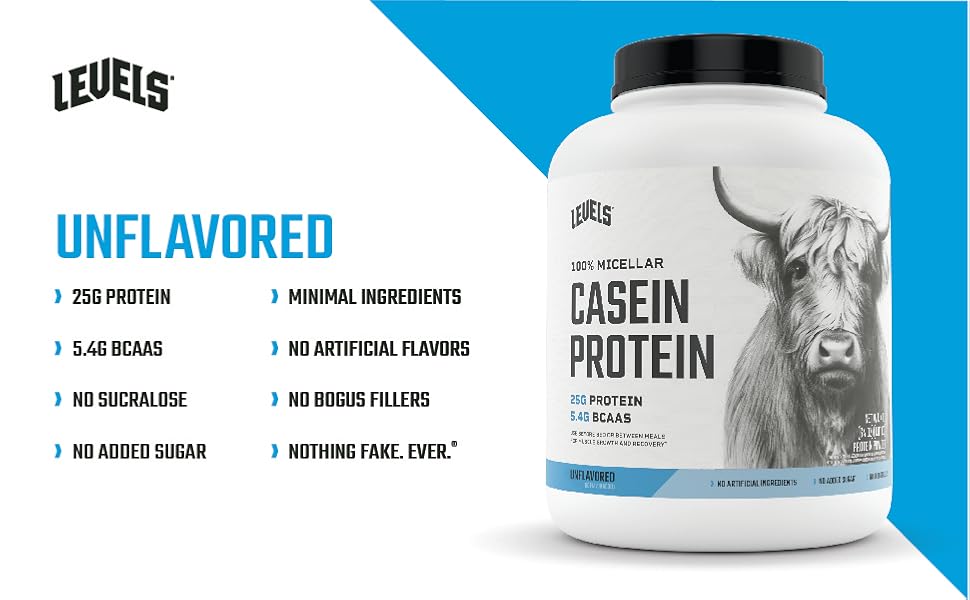 Levels 100 Micellar Casein Protein, No Hormones