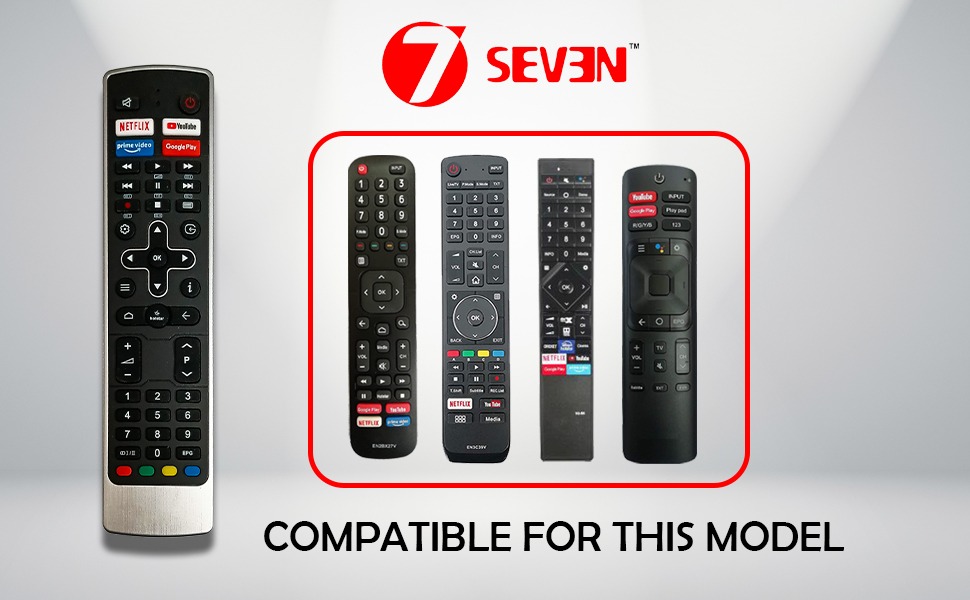 Buy 7SEVEN® Compatible for VU TV Remote and Replacement of Original
