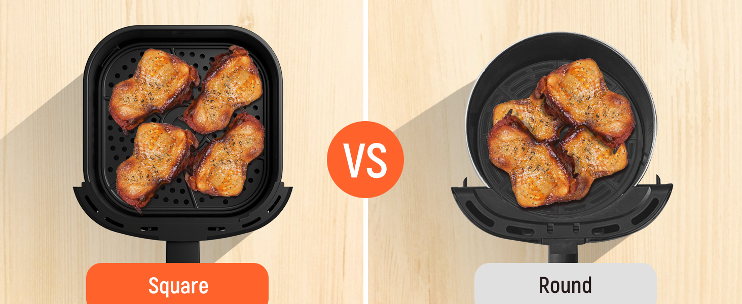 Air Fryers 4L,Fabuletta1680W Compact Air Fryers with 9 Presets, Max 230