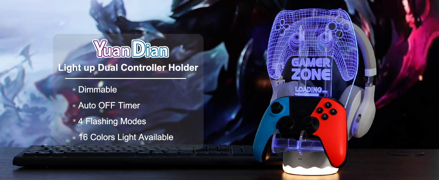 Light up Headphone Controller Holder