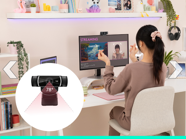 Logitech C922 Pro Stream Webcam, 1080P Full HD, for streaming, recording and video calling 