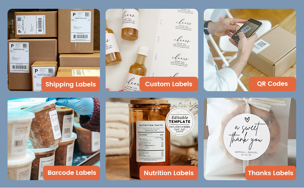 vretti WIFI Shipping Label Printer,Thermal Label Printer 4x6,Wireless