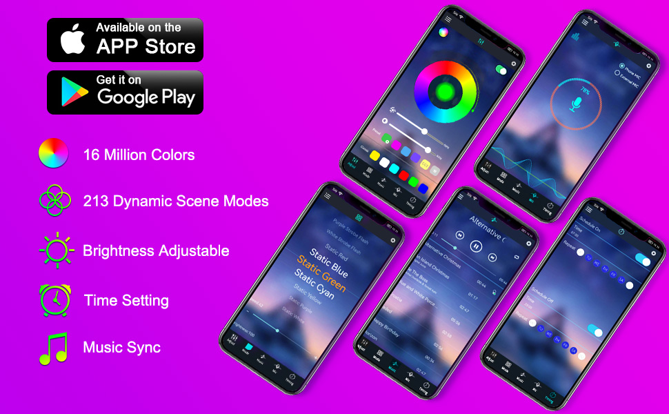 TV LED Backlight, 9.8ft RGB LED Lights for 3275in TV, USB Smart LED