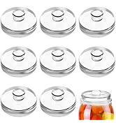 Jucoan 9 Pack Glass Fermentation Weights, Easy Grip Glass Fermenting Weights for Wide Mouth Mason...