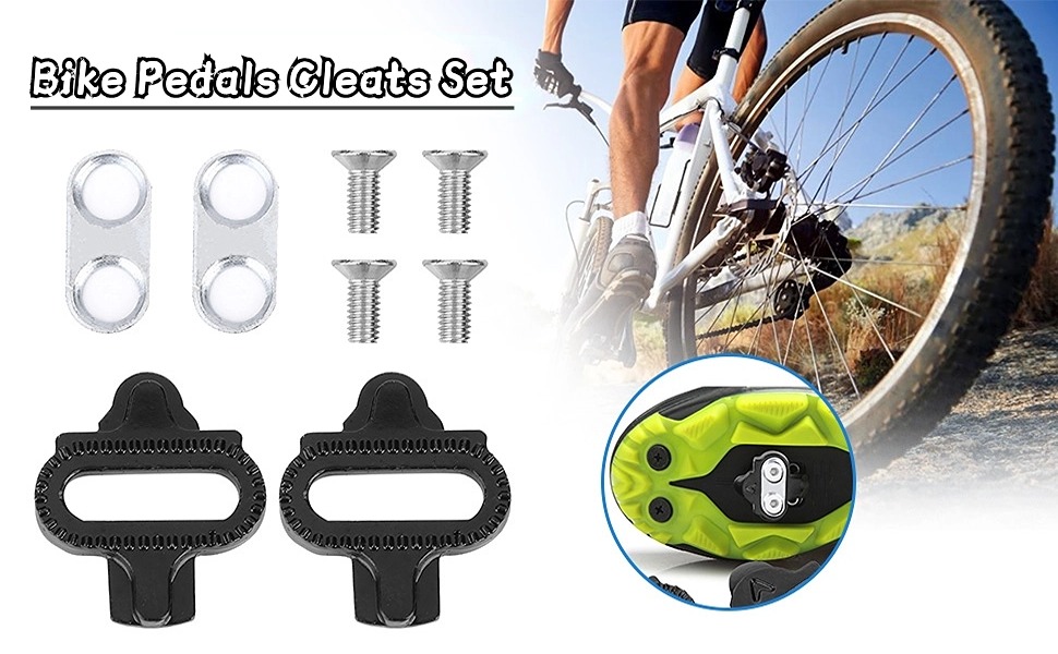 Bike Cleat Set, Bike Pedals Cleats Set Bicycle Shoes Pedal Grip with