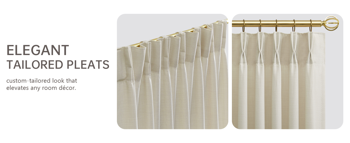 PINCH PLEATED MEMORY SHAPED