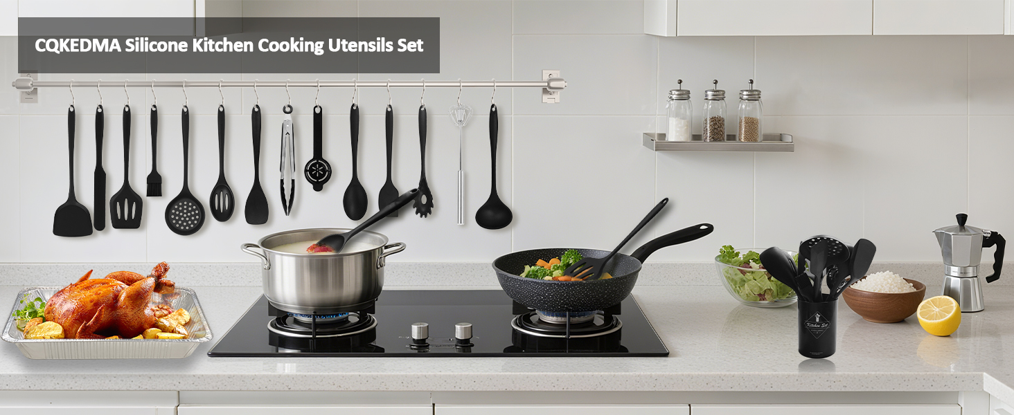 Silicone Kitchen Cooking Utensil Set