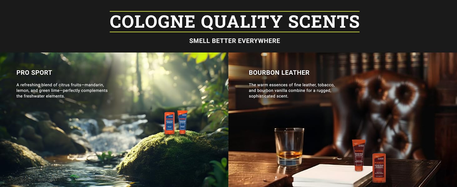 Mando Mini Travel Sized Invisible Cream Deodorant and Solid Stick Whole Body Deodorant