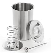 Kingrol Stainless Steel Ham Maker with Thermometer, Meat Press Tool for Making Homemade Deli Baco...