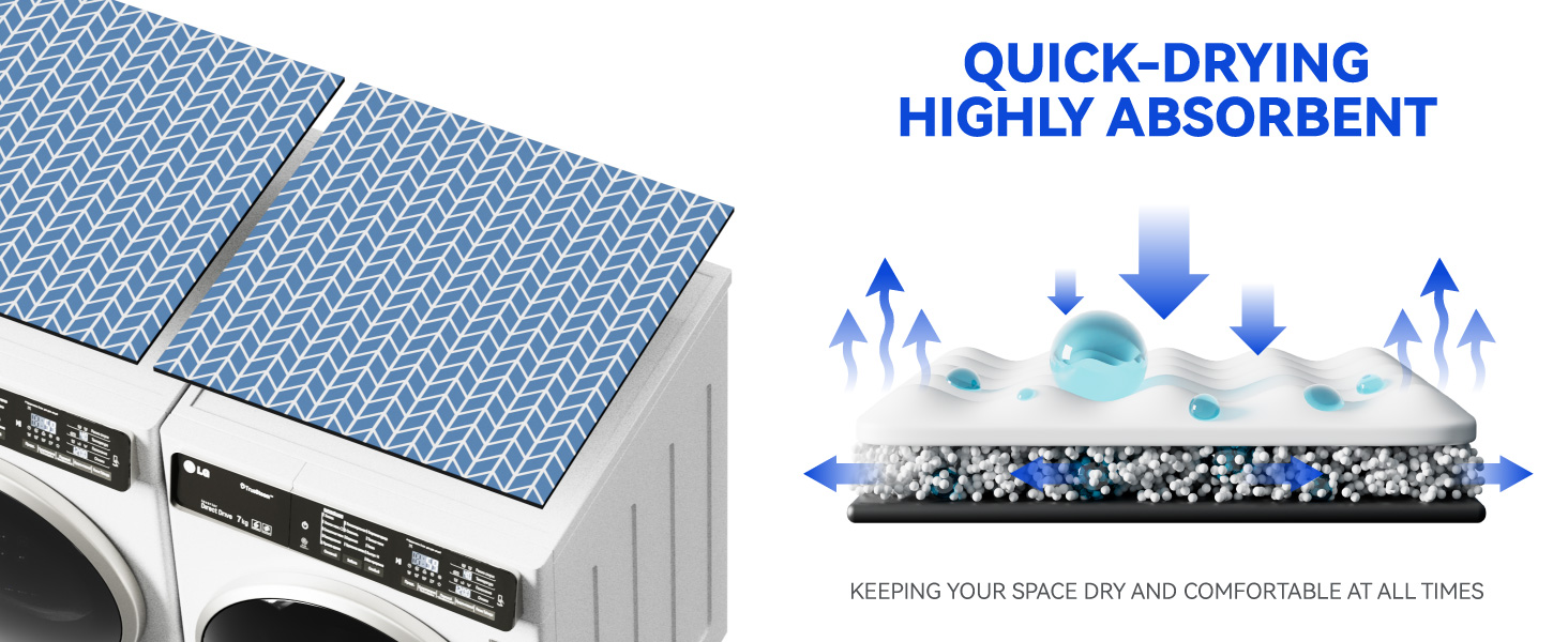 PROHALO 2PCS Washer and Dryer Covers for the Top, 23.6''x25