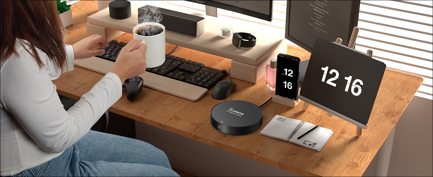 Suewow Coffee Mug Warmer and Smart Cup Warmer,Mug Warmer for Desk