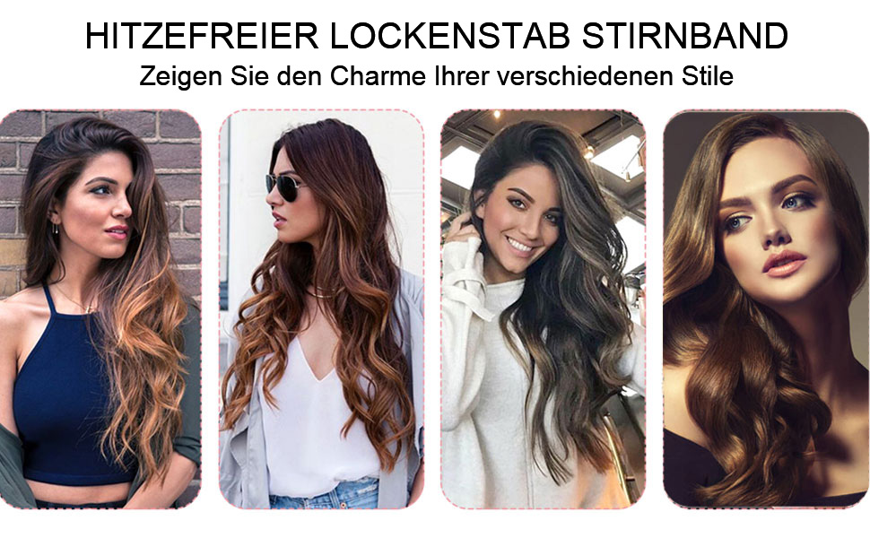Locken Ohne Hitze,Lockenwickler Über Nacht, Overnight Heatless Curls Band, DIY Haarnudel Haare