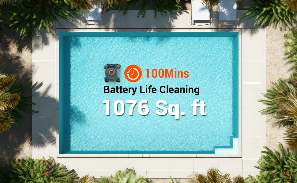 Gosvor Cordless Pool Cleaner, Pool Vacuum with Wall