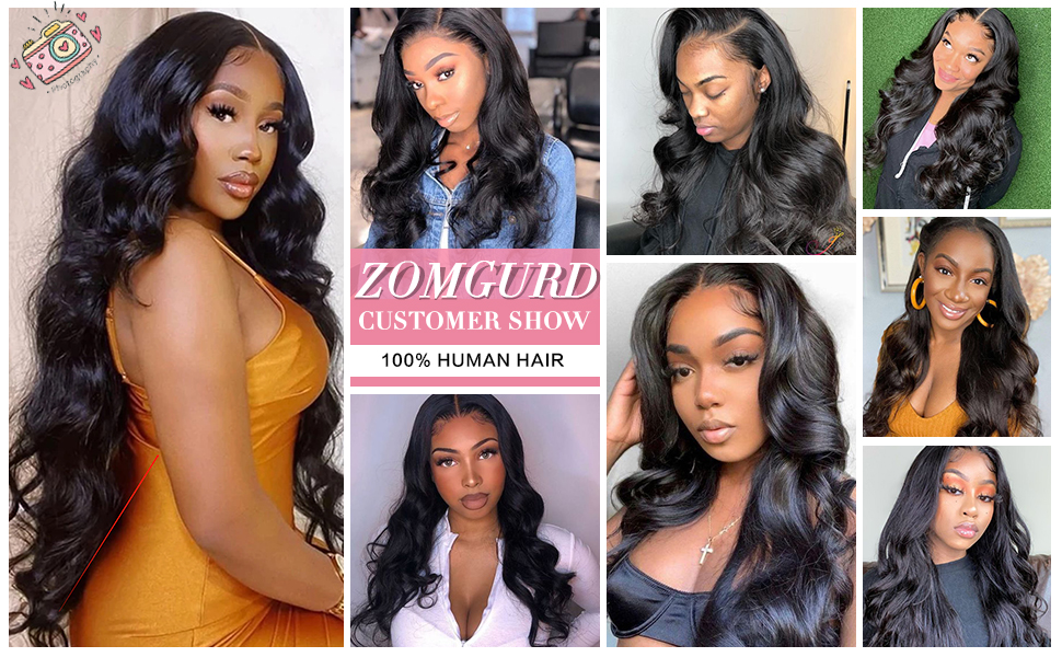 human hair lace front wigs body wave