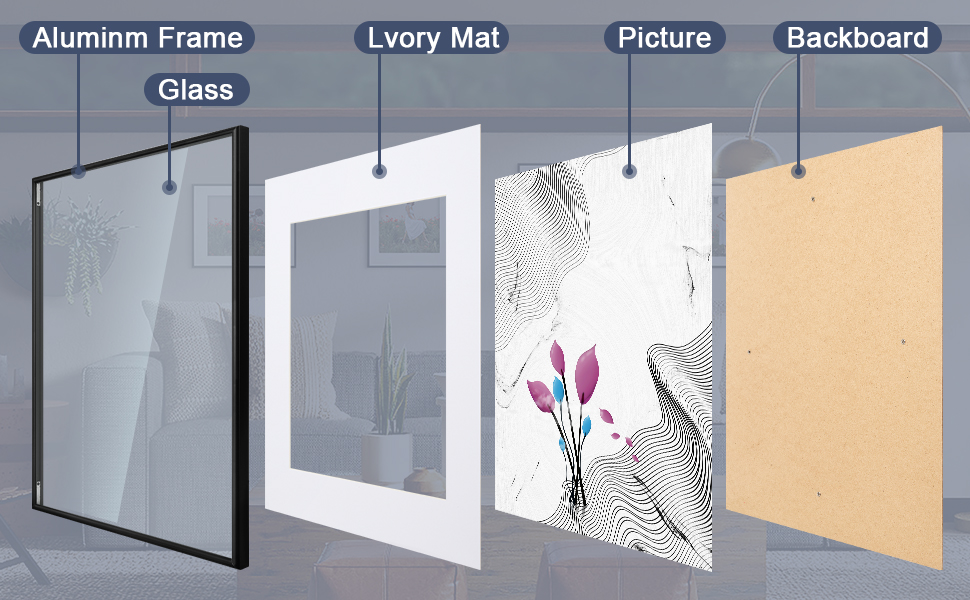 HOMESEVEN 24x36 Poster Frame, Movie 24x36 Frame with Black