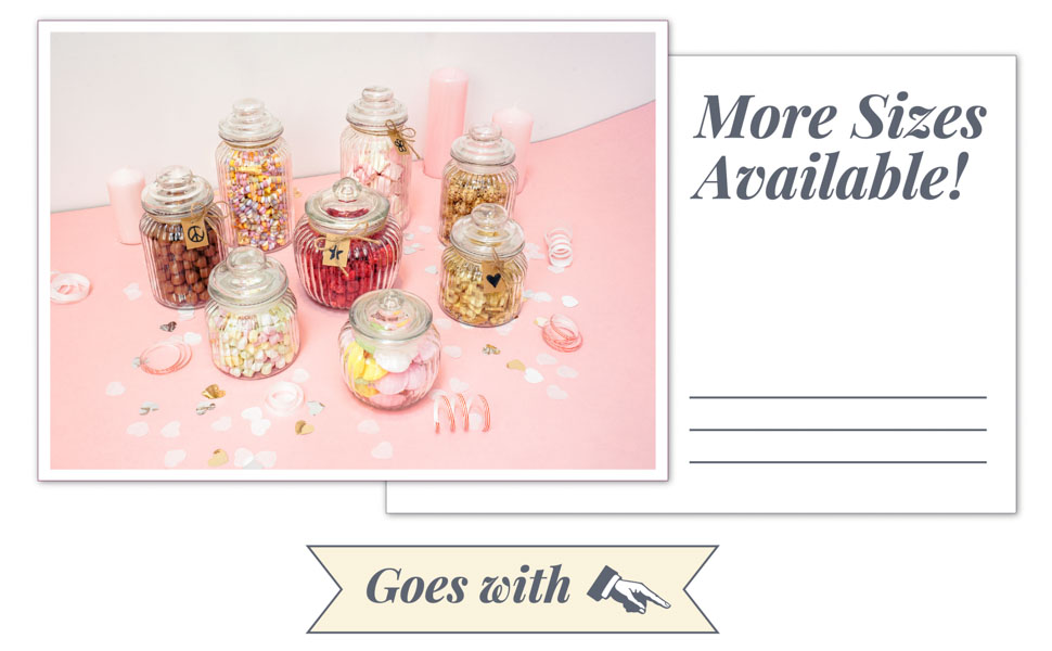 Praknu Vintage Sweet Jars 6 Glass Storage Jars Airtight 700ml