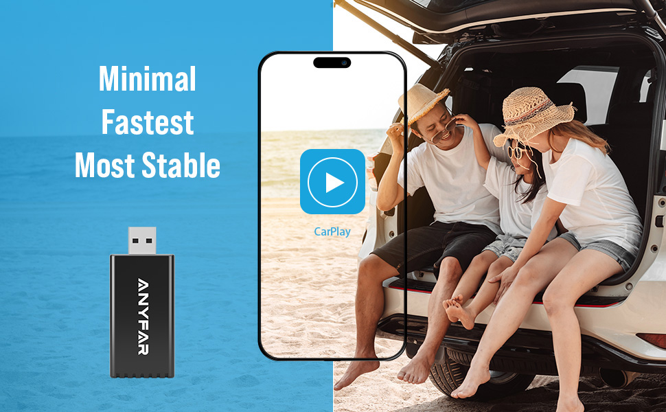 Wireless CarPlay Adapter for iPhone, Dualcore 5G Chip (Upgraded), Auto