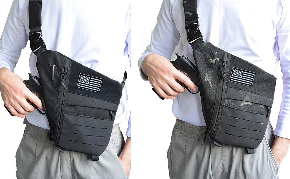GAZJYUSP Anti Thief Conceal Carry Handgun Bag, Crossbody