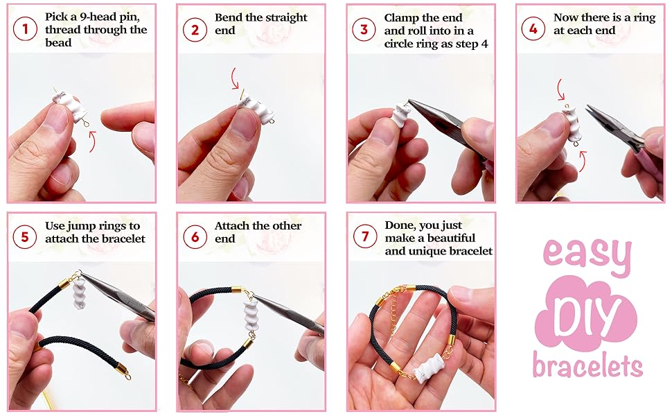 ygorios Jewelry Making Kit 12 PCS Screw Crystal Beads for