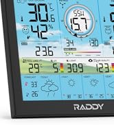 Raddy WF-120P Professional Wi-Fi Weather Station with App Control