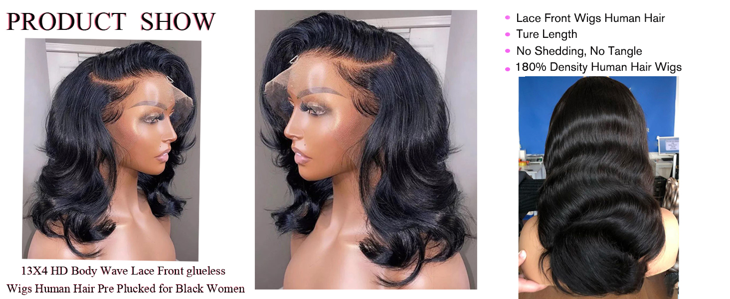 13x4 lace front glueless wigs human hair pre plucked