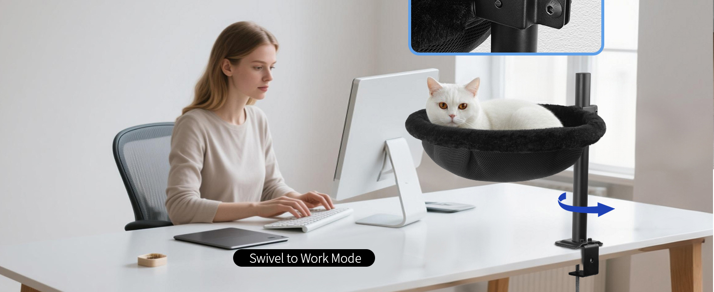 cat desk bed