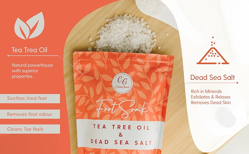foot spa salts and oils, foot masks, tea tree for nail fungus, foot odor, foot soak
