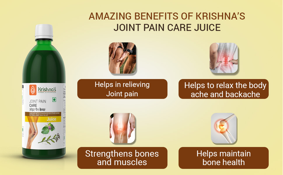 Krishna's Joint Pain Care Juice 500 ml Natural Pain Reliever 9