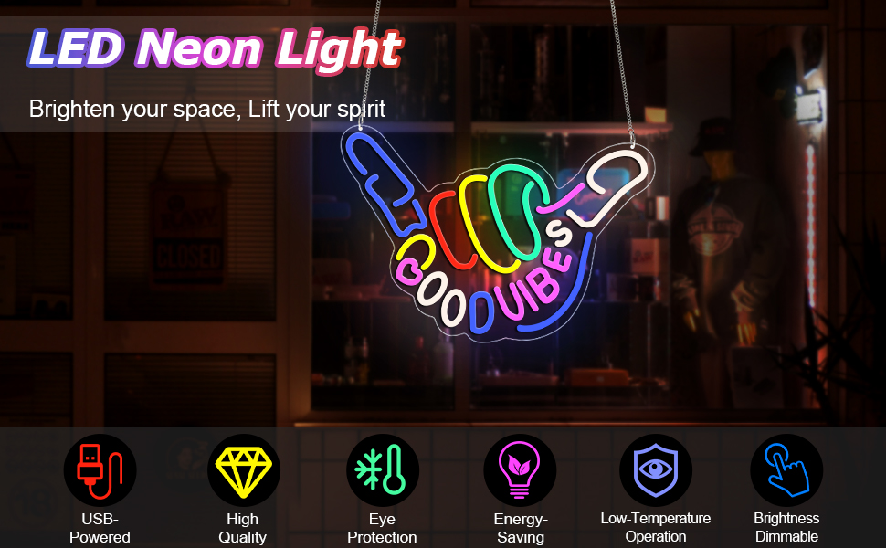 good vibes only neon signs