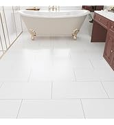 STICKEEP White Peel and Stick Floor Tile Sheet 12