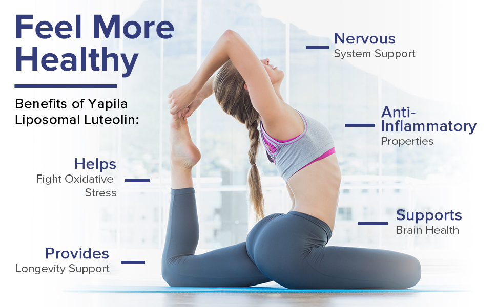 Liposomal Luteolin Capsules 500mg (2 Pack), Maximum Absorption, High