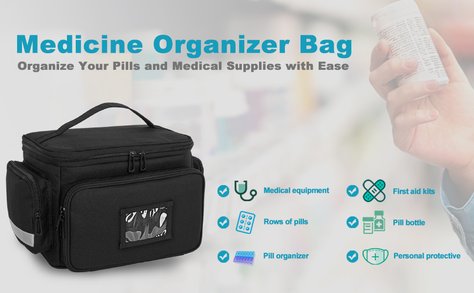 pill bottle organizer storage medicine bag bags dispenser first aid Emergency Medication containers