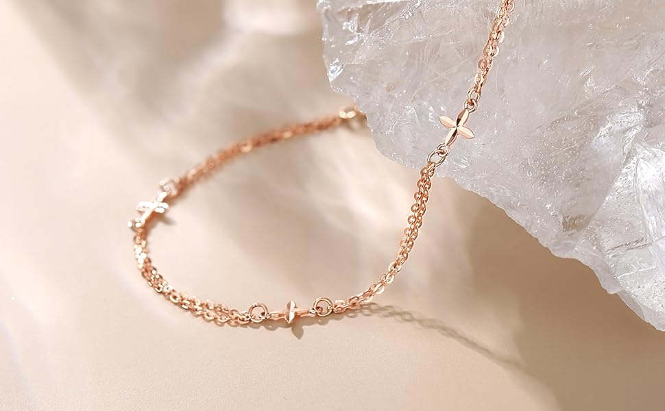 チ*イ様 【即購入◎】4℃ 2連ブレスレット　ピンクゴールド K18 Amazon.co.jp: FANCIME K18 ピンクゴールド ブレスレット