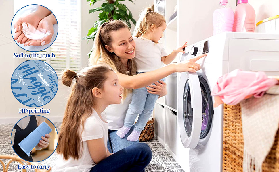 NIBESSER Personalized Beach Towels with Names for Kids Adults Microfiber Quick Dry