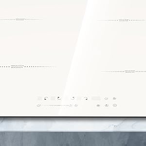 white induction cooktop