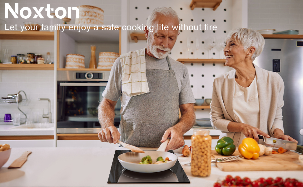 Noxton Induction Hob 2 Zone Double Electric Induction Cooker Black