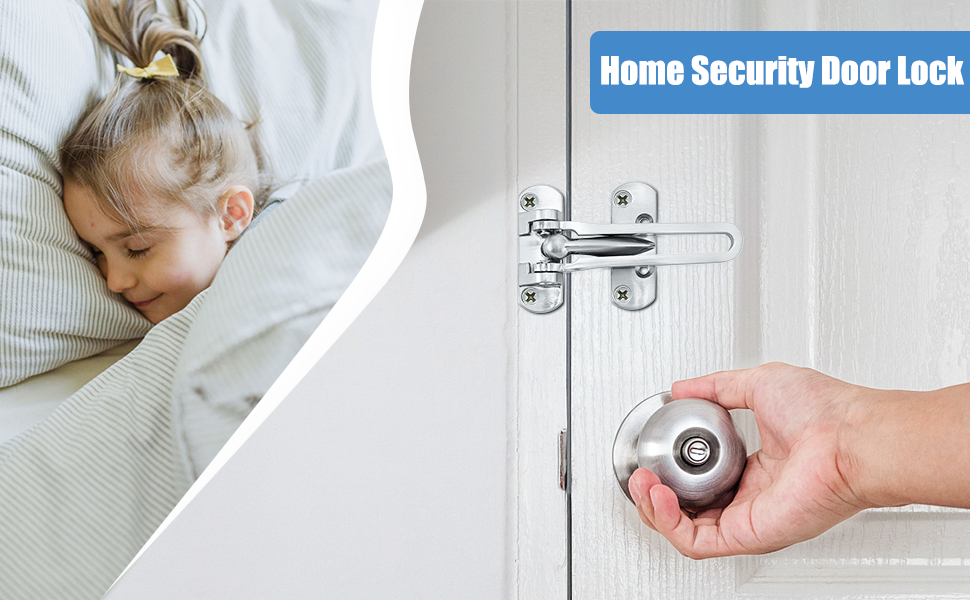 Swing Bar Lock Stainless Steel Door Lock Latch for Home