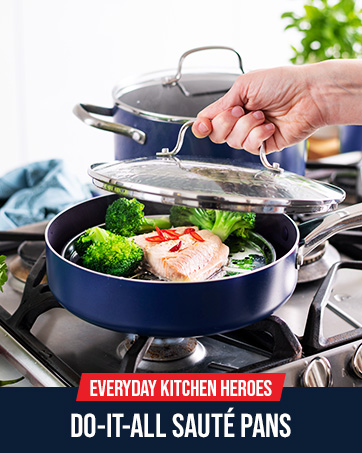 Blue Diamond Pan, Diamond-infused ceramic nonstick