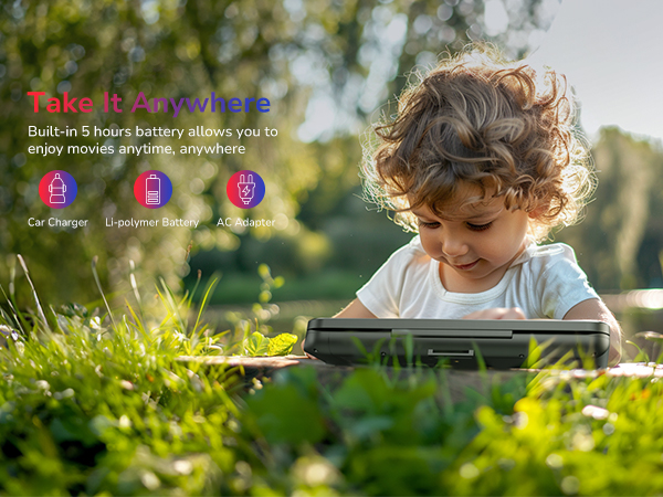 dual screen blu ray dvd players with battery