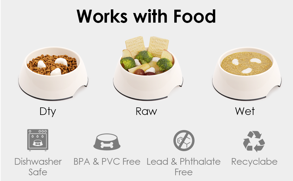 Super Design Dog Cat Slow Feeder Bowl Slow Eating Bowl