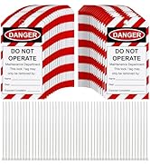 50PCS Lockout Tagout Tags Do Not Operate Lables with 50 Zip Ties OSHA Compliant Lock Out Tags for...