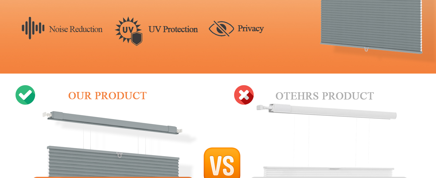 No Drill Top Down Bottom Up Cellular Shades Cordless, No