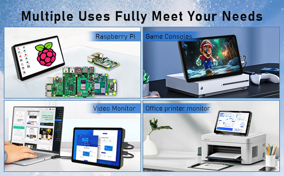 Amazon.com: HAMTYSAN 7 Inch Raspberry Pi Screen 800x480 Small HDMI ...
