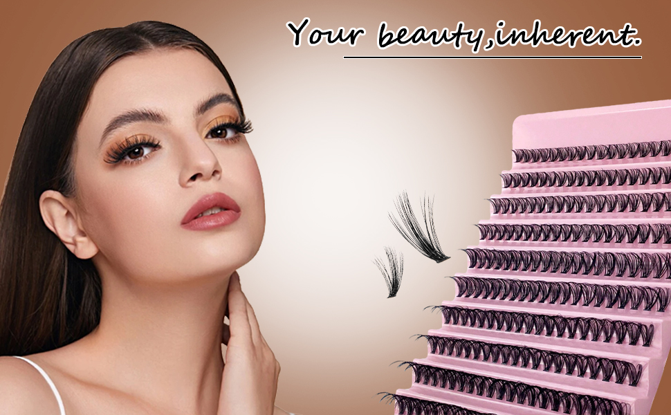 natural fluffy lash clusters