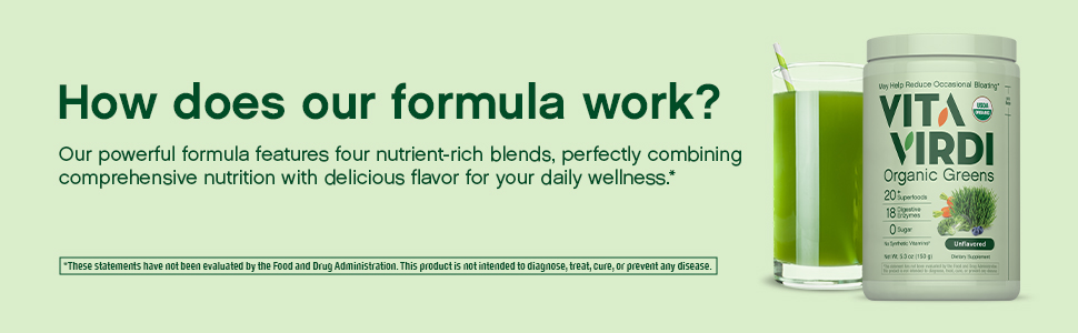 organic greens how formula works