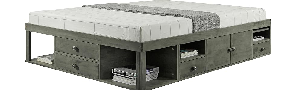 Amazon.com: Mega Solutions Gen-Z Storage Platform Bed with