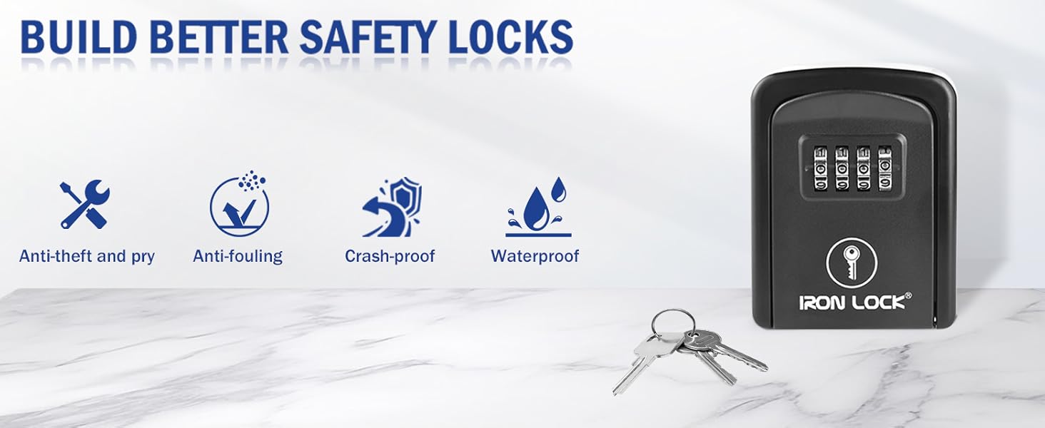 iron lock small key lock box wall safes