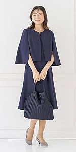 Amazon | [CARETTE] ツイードノーカラージャケットとワンピース