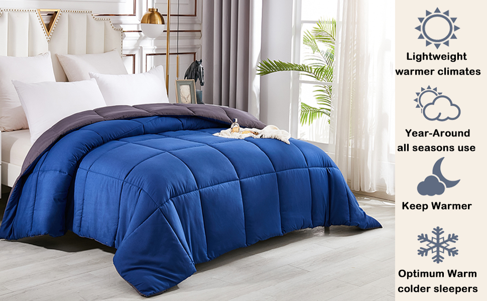 Bioeartha Bed Comforter, King Size Cooling Comforter for Night Sweats